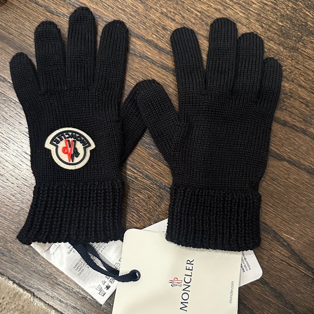 Moncler Black Kids Mittens